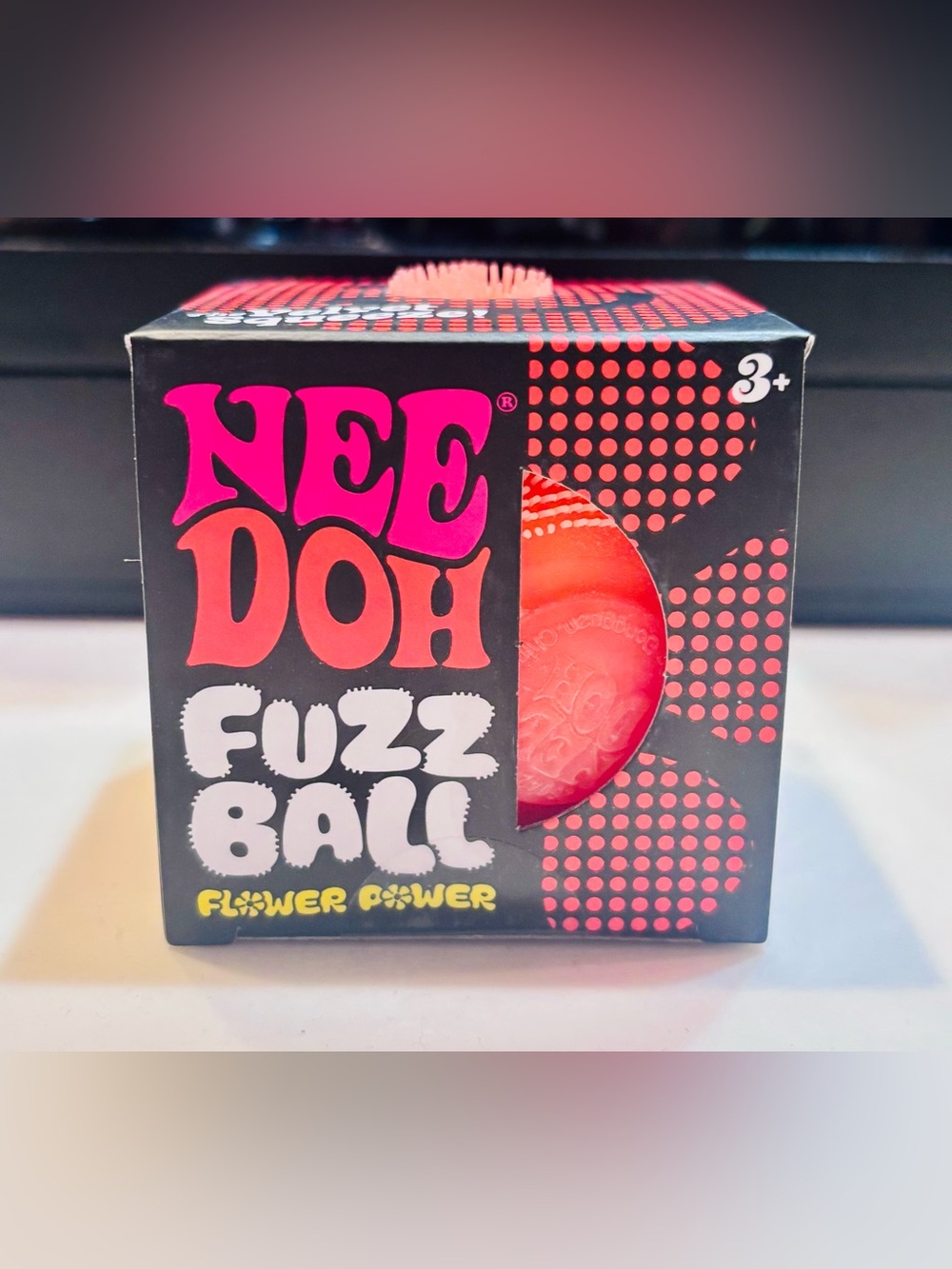 NEEDOH FUZZ BALL Flower Power Squish Stress Ball Fuzzball